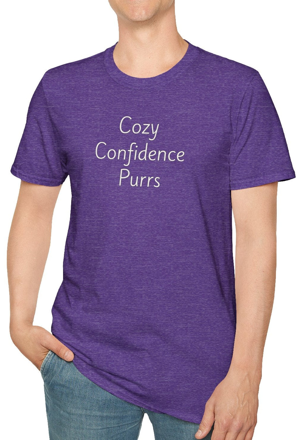 Cozy Confidence Purrs - Unisex T-shirt - Soft Style 100% Cotton