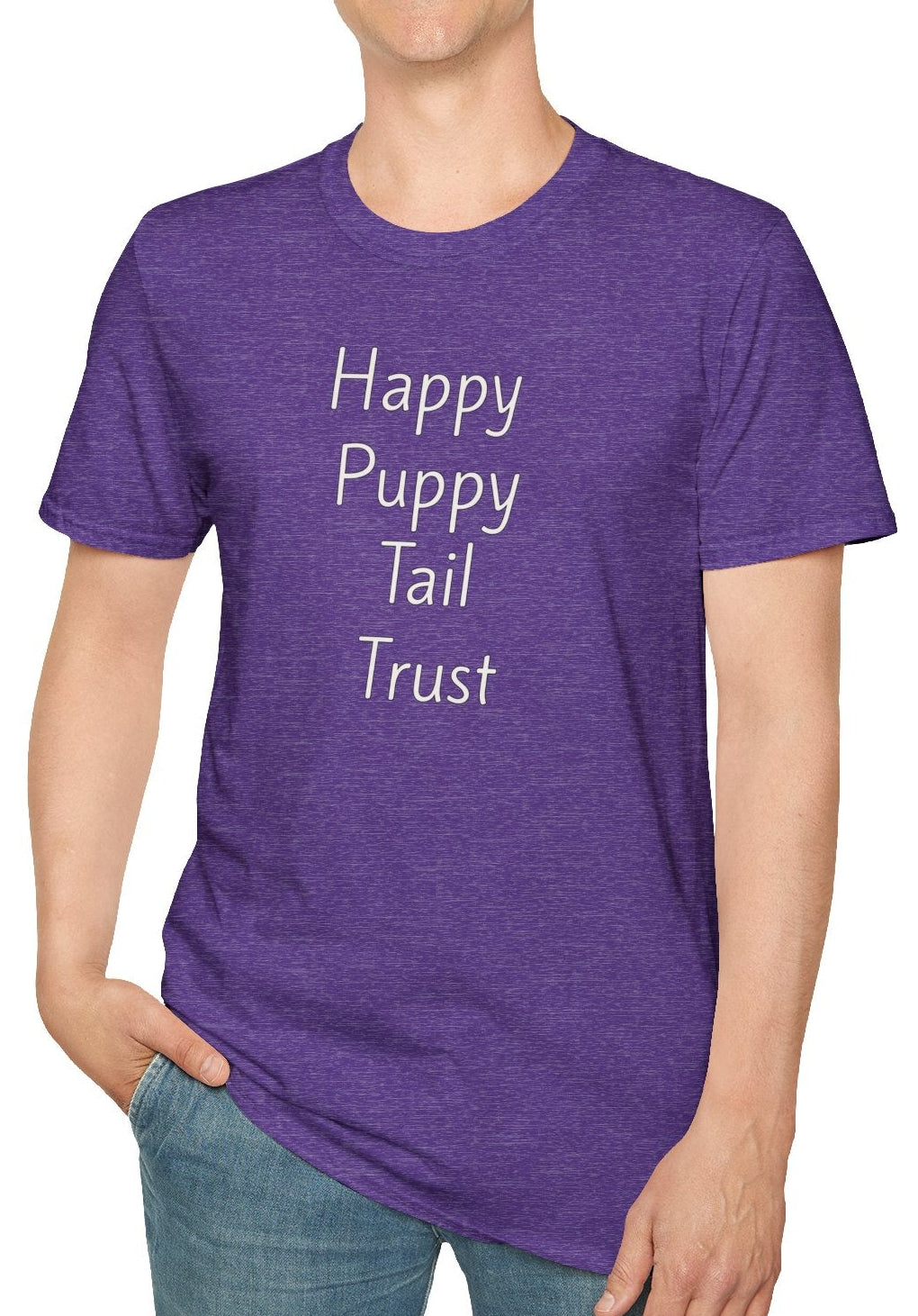 Happy Puppy Tail Trust - Unisex T-shirt - Soft Style 100% Cotton
