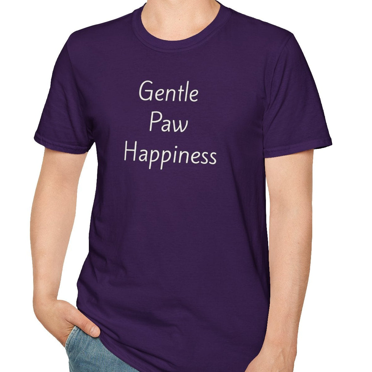 Gentle Paw Happiness - Unisex T-shirt - Soft Style 100% Cotton