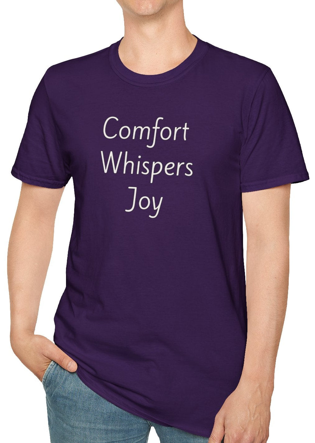 Comfort Whispers Joy - Unisex T-shirt - Soft Style 100% Cotton