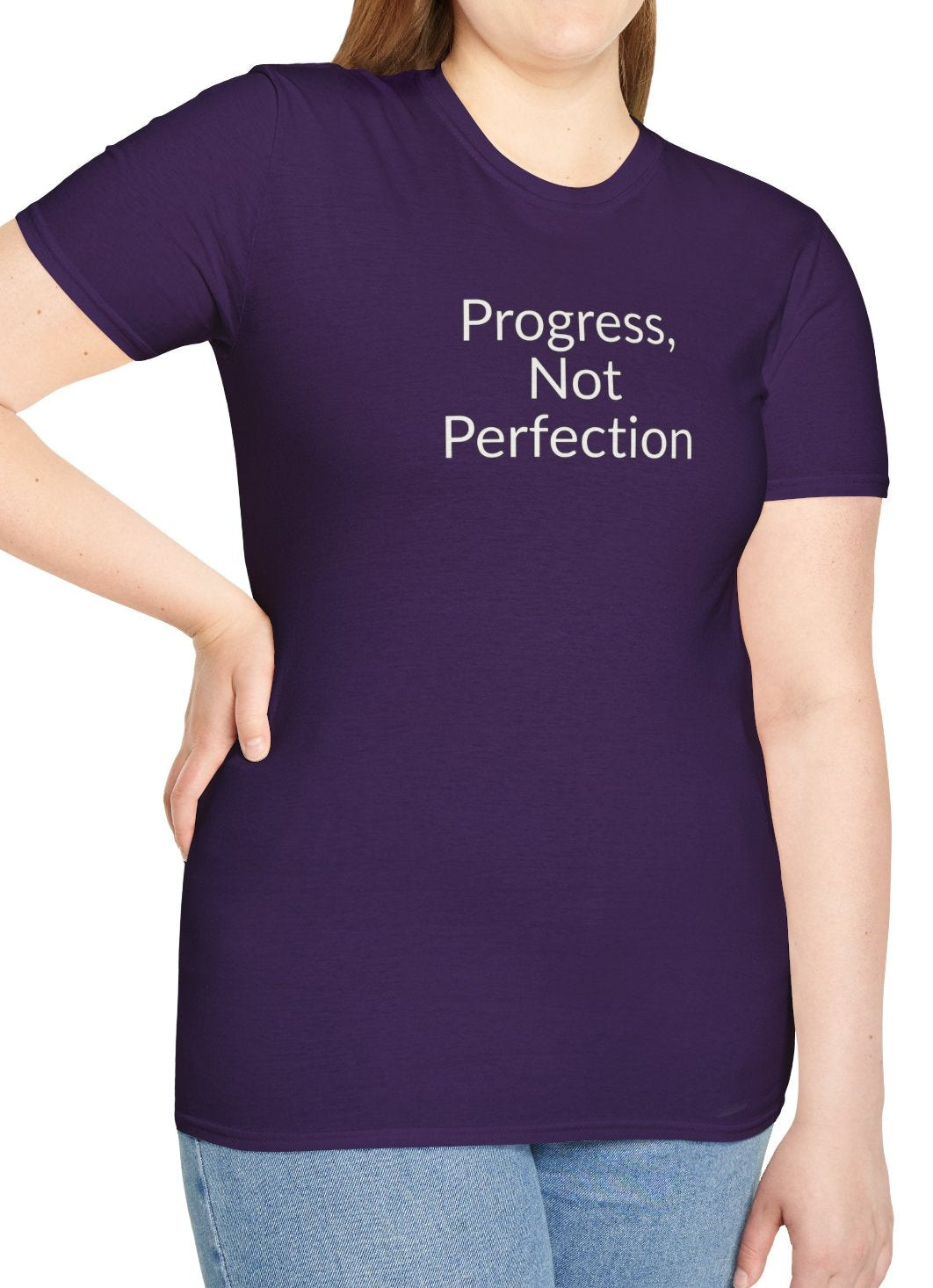 Progress, Not Perfection - Unisex T-shirt - Soft Style 100% Cotton
