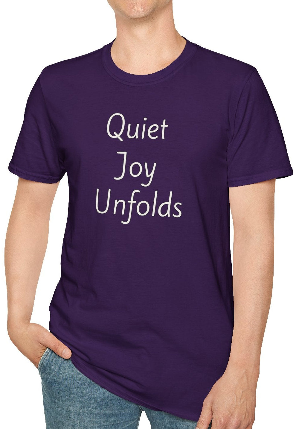 Quiet Joy Unfolds - Unisex T-shirt - Soft Style 100% Cotton