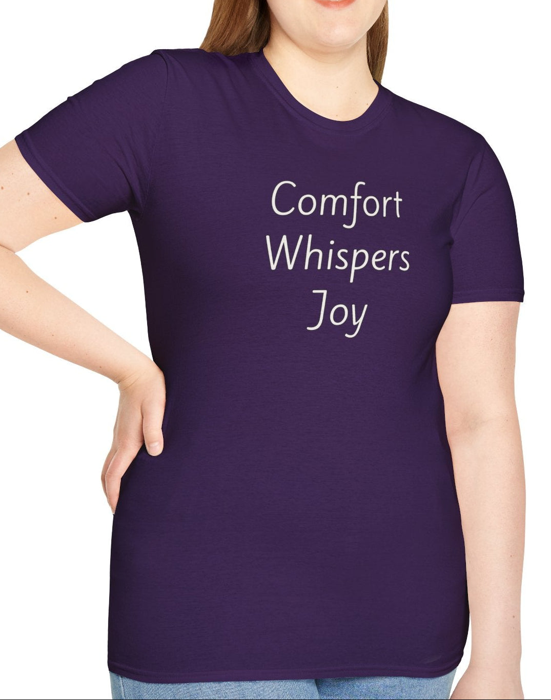Comfort Whispers Joy - Unisex T-shirt - Soft Style 100% Cotton