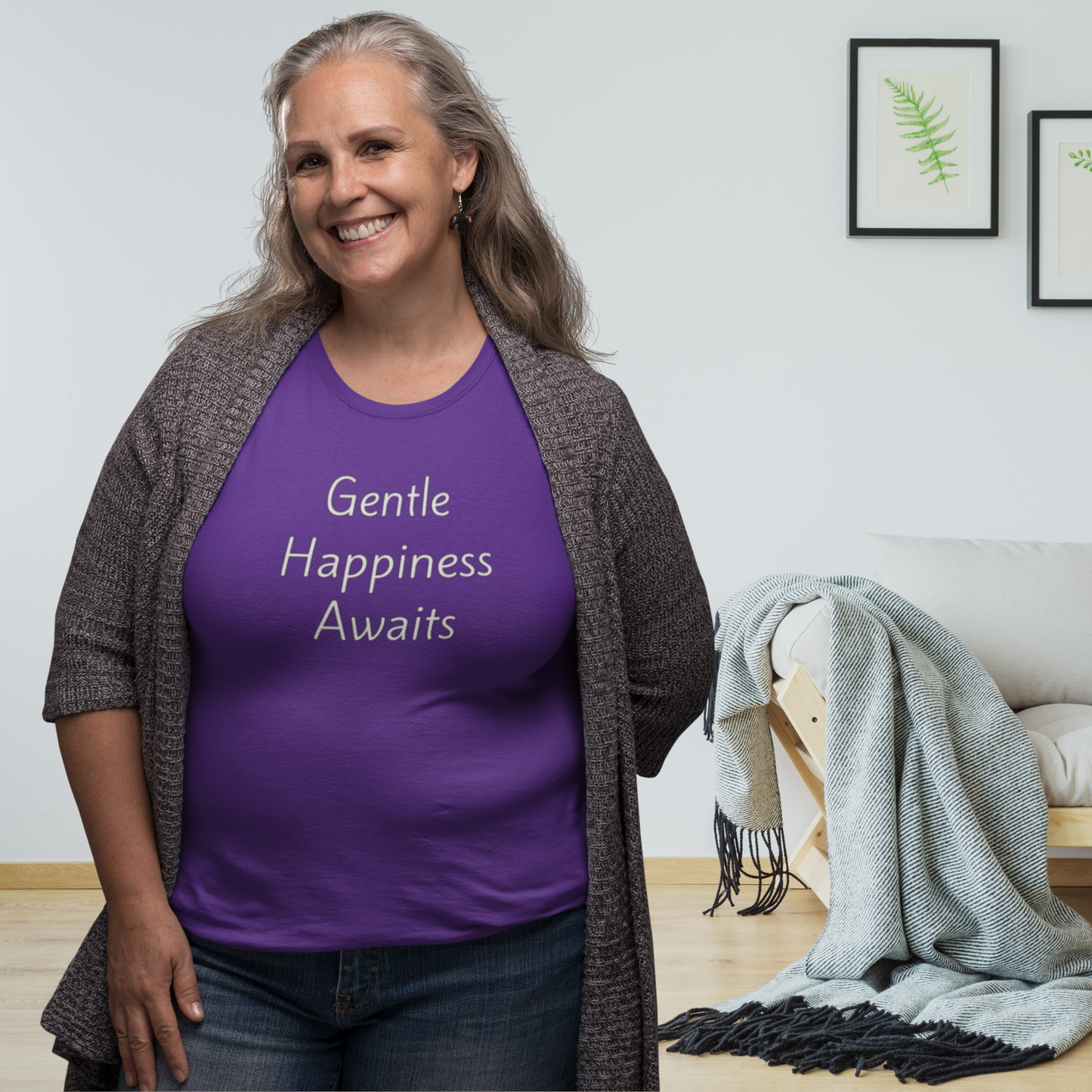 Gentle Happiness Awaits - Unisex T-shirt - Soft Style 100% Cotton