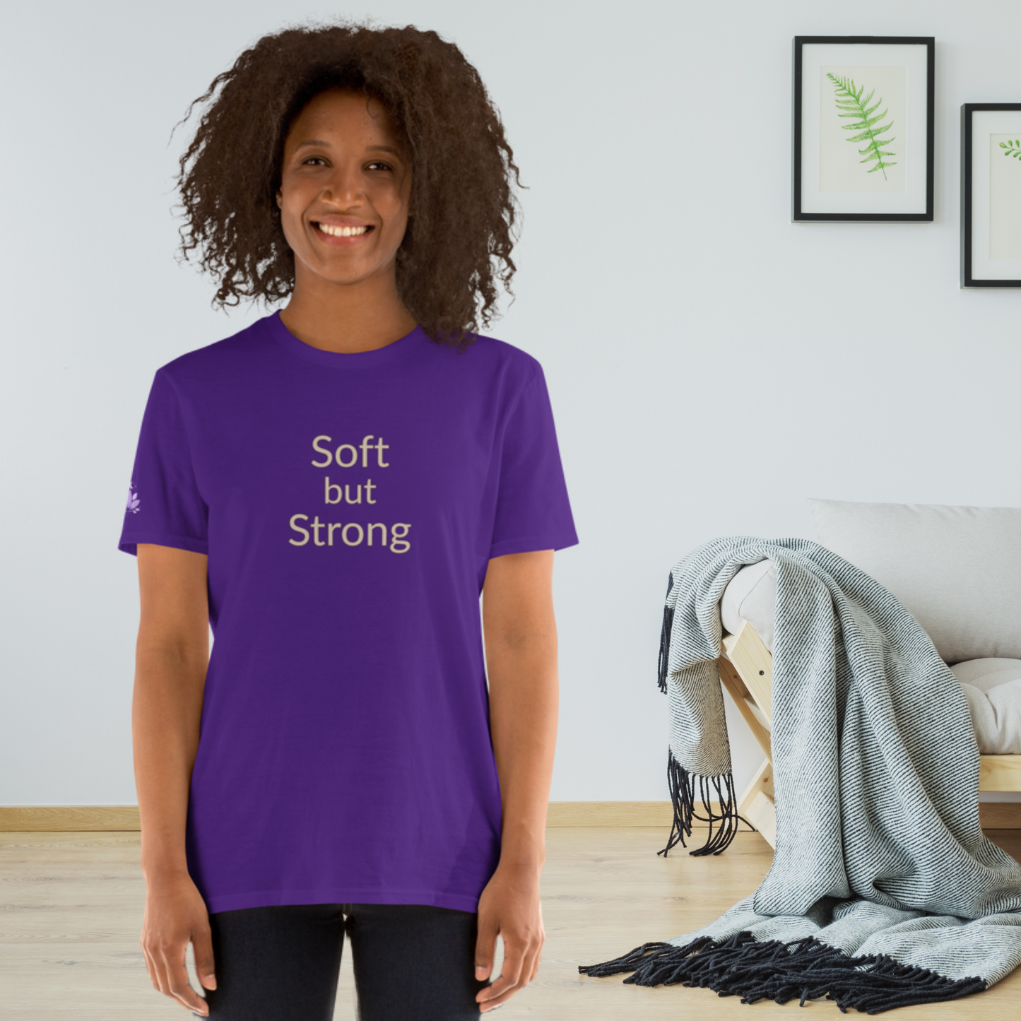 Soft but Strong – Unisex Purple T-shirt 100% Cotton