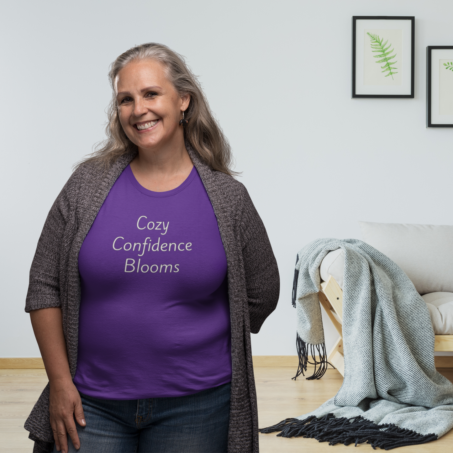 Cozy Confidence Blooms - Unisex T-shirt - Soft Style 100% Cotton