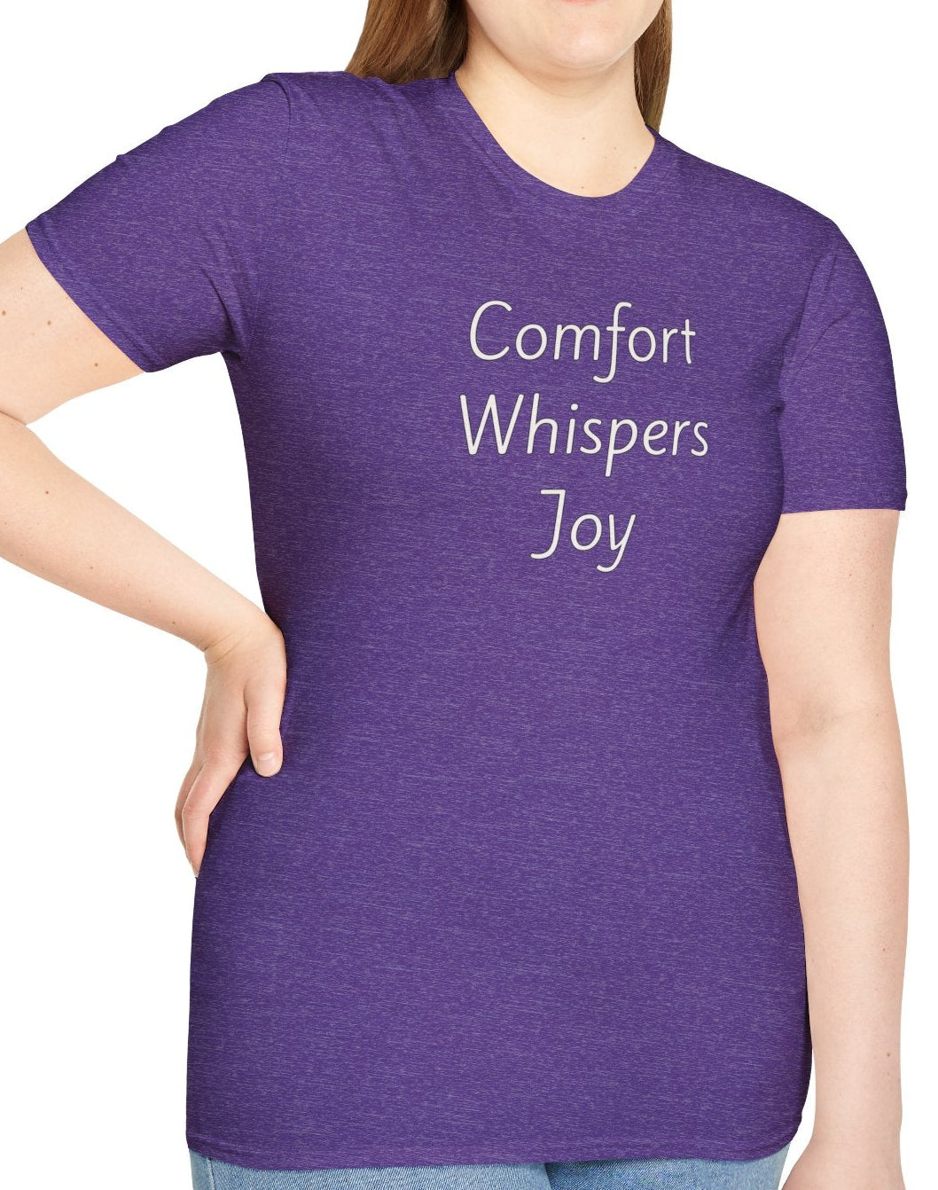 Comfort Whispers Joy - Unisex T-shirt - Soft Style 100% Cotton