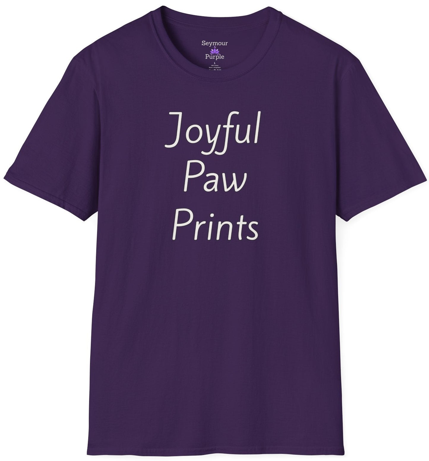 Joyful Paw Prints - Unisex T-shirt - Soft Style 100% Cotton