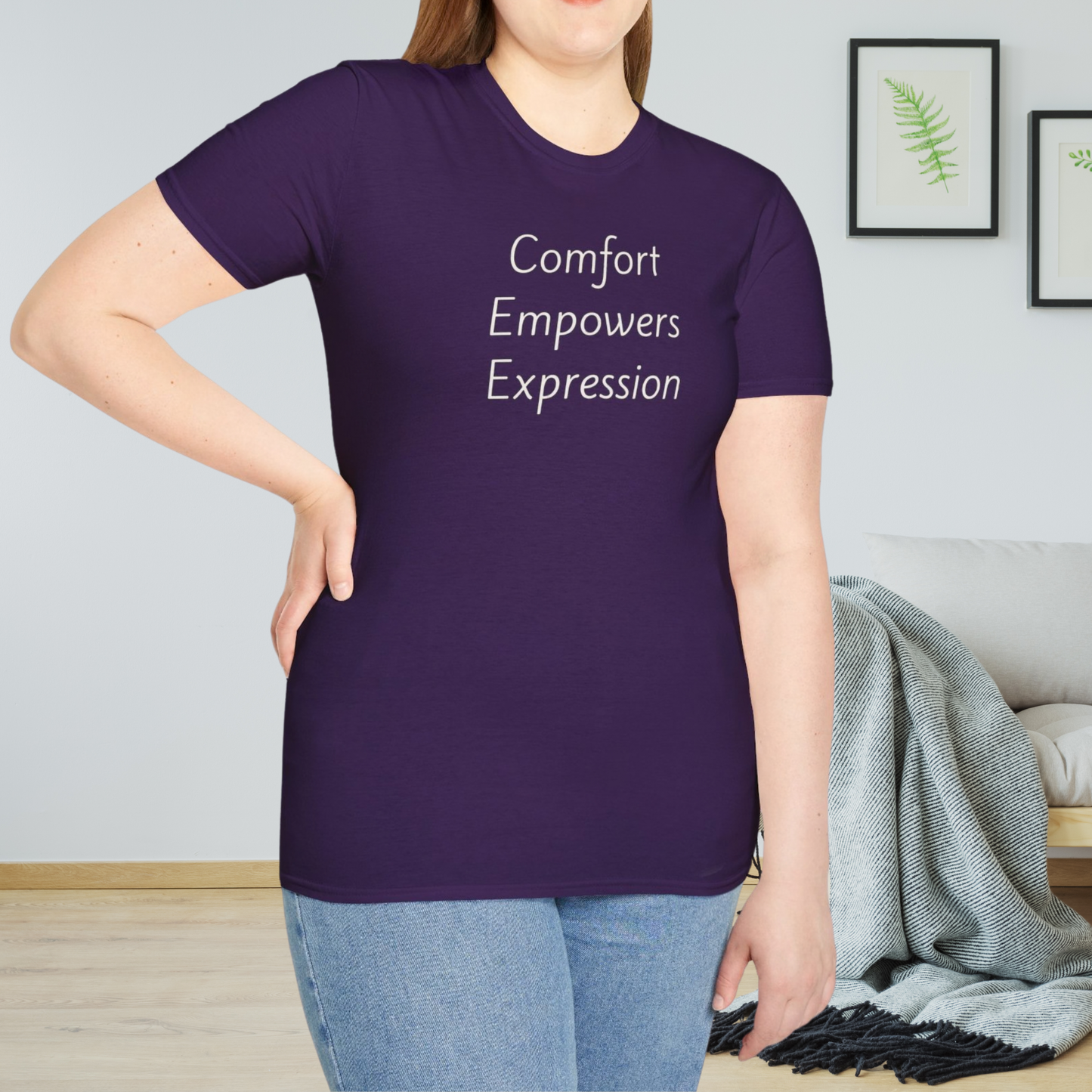 Comfort Empowers Expression - Unisex T-shirt - Soft Style 100% Cotton