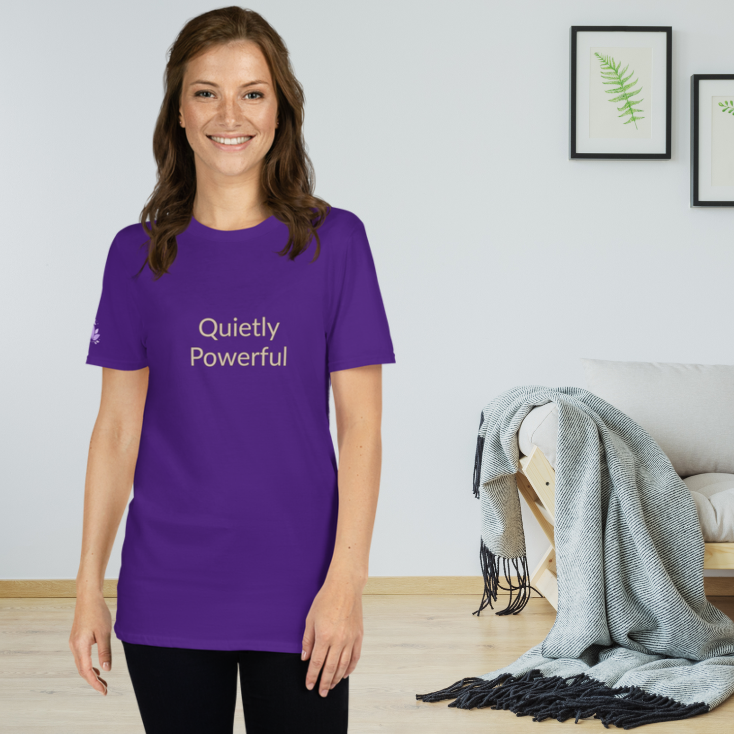 Quietly Powerful – Unisex Purple Statement T-shirt 100% Cotton