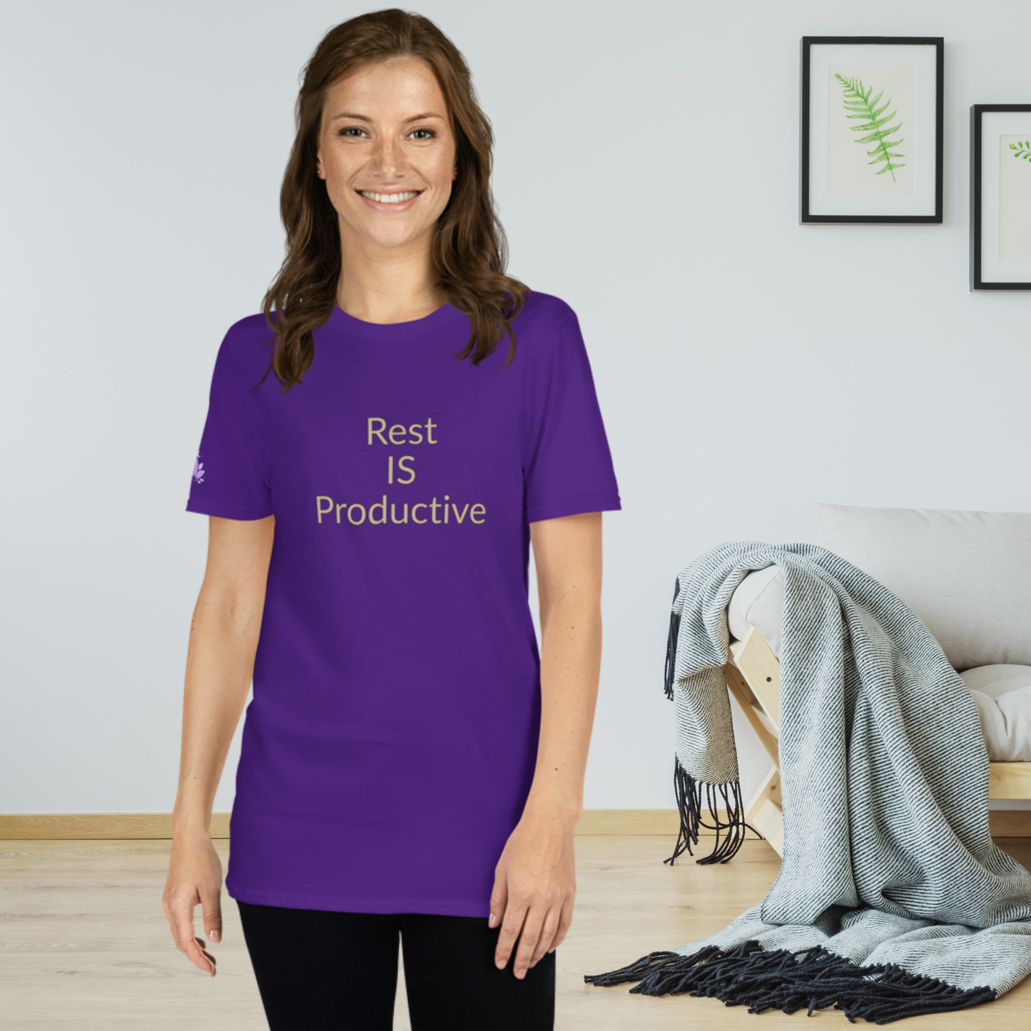 Rest is Productive - Unisex Purple  T-shirt 100% Cotton
