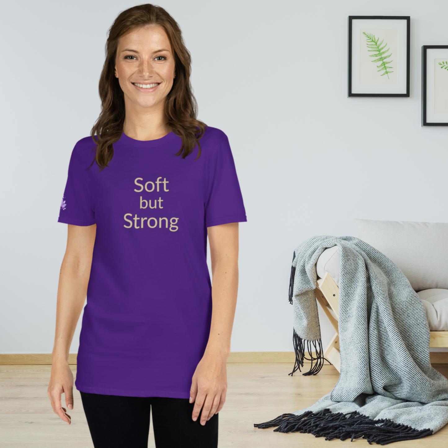 Soft but Strong – Unisex Purple T-shirt 100% Cotton