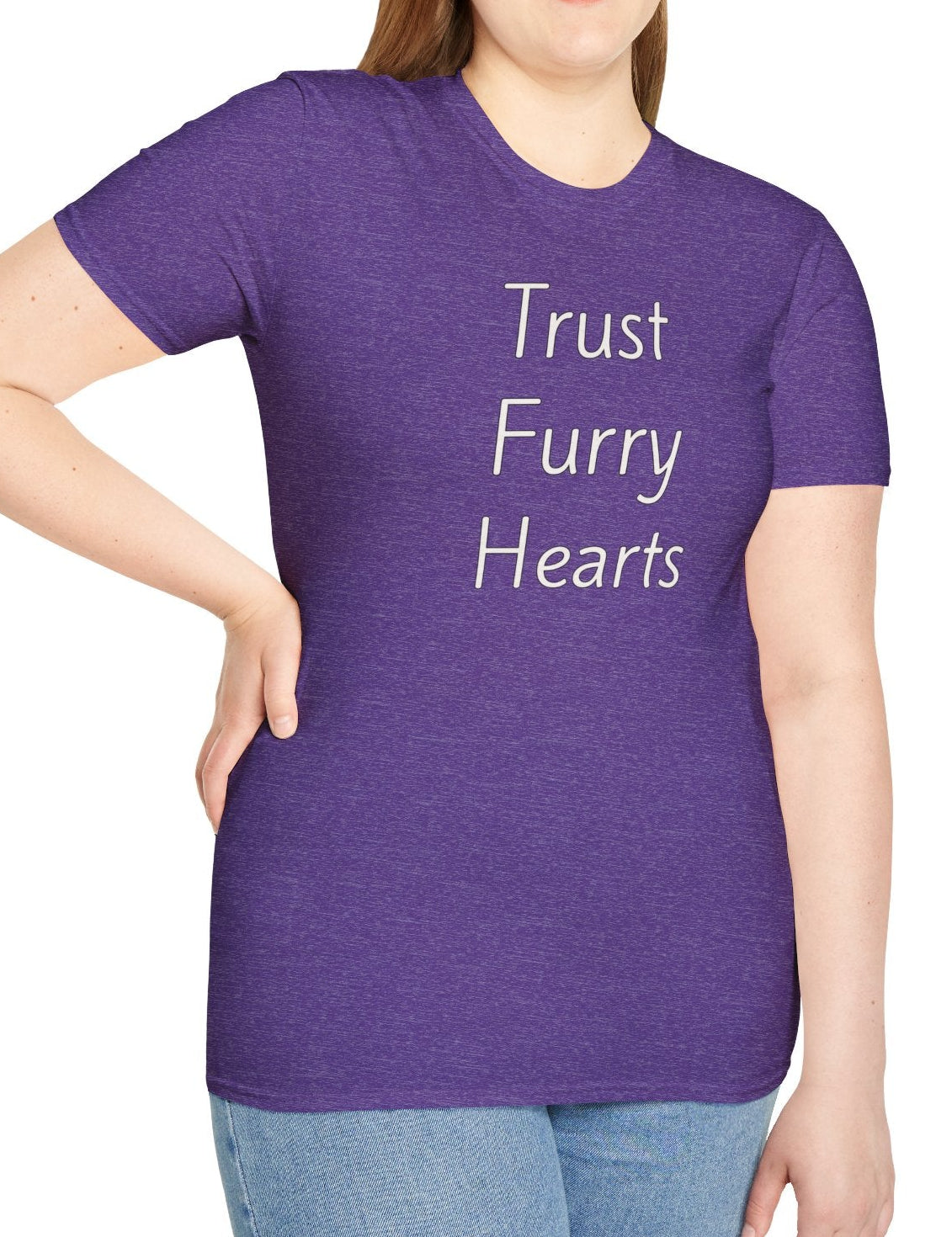 Trust Furry Hearts - Unisex T-shirt - Soft Style 100% Cotton
