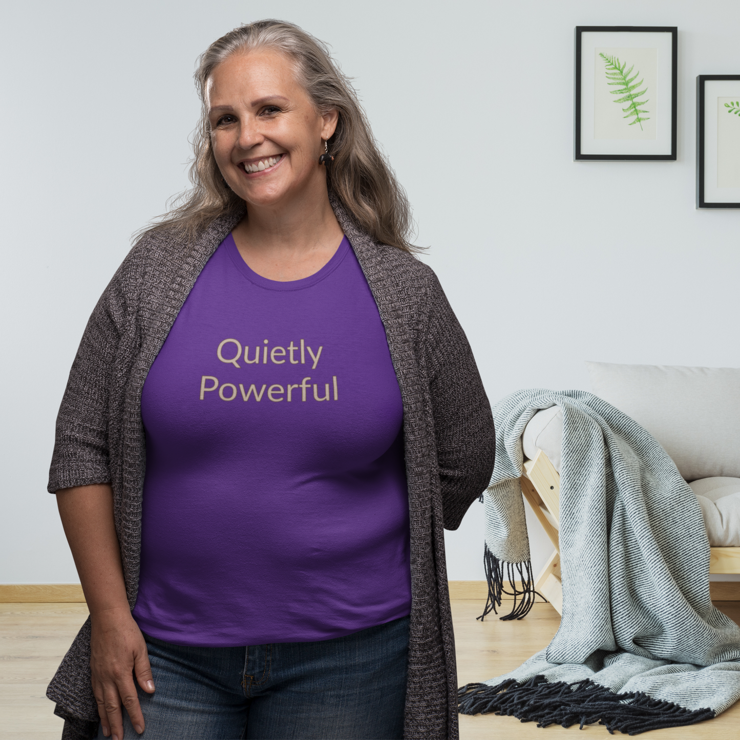 Quietly Powerful – Unisex Purple Statement T-shirt 100% Cotton