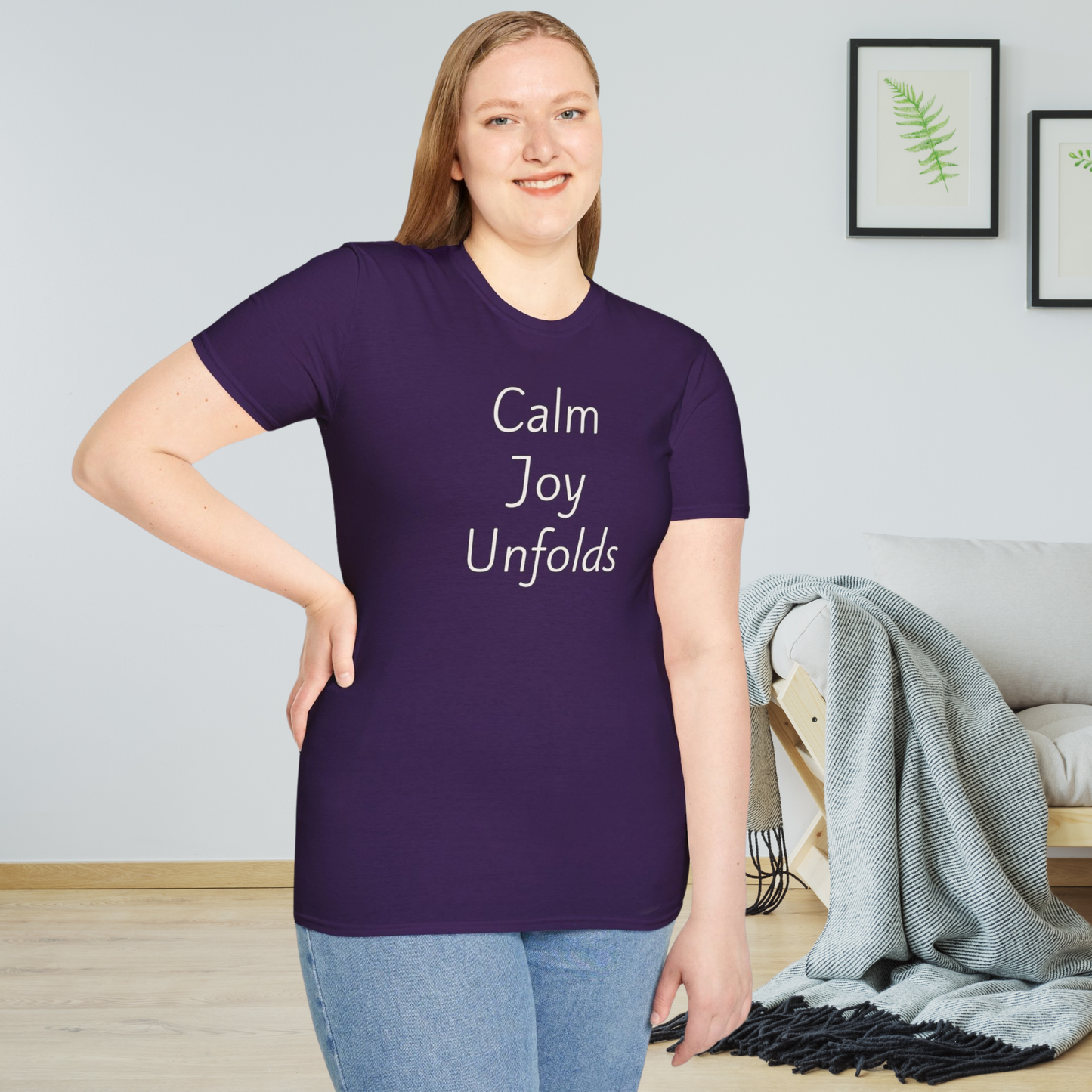 Calm Joy Unfolds - Unisex T-shirt - Soft Style 100% Cotton