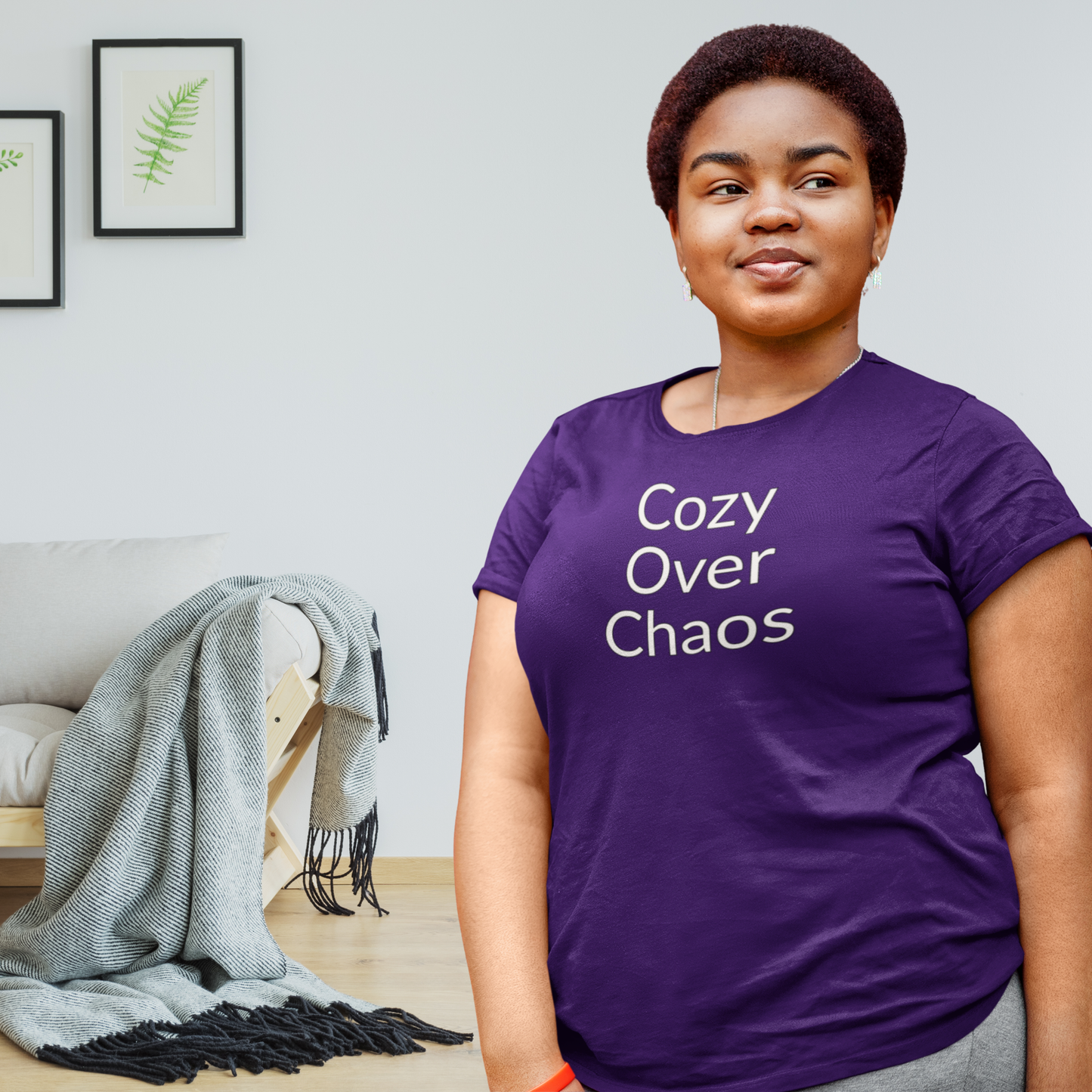 Cozy Over Chaos - Unisex T-shirt - Soft Style 100% Cotton