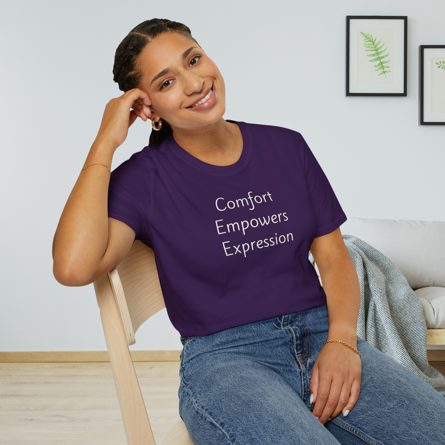 Comfort Empowers Expression - Unisex T-shirt - Soft Style 100% Cotton