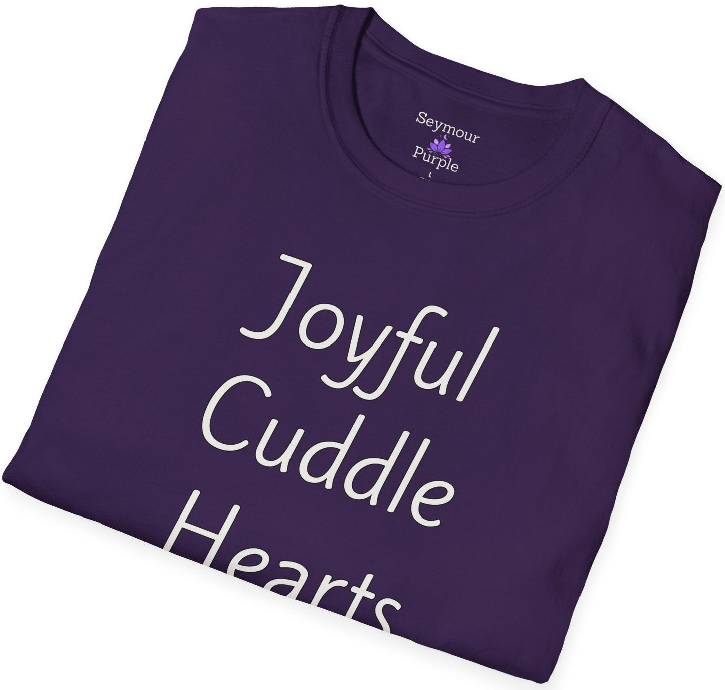 Joyful Cuddle Hearts - Unisex T-shirt - Soft Style 100% Cotton