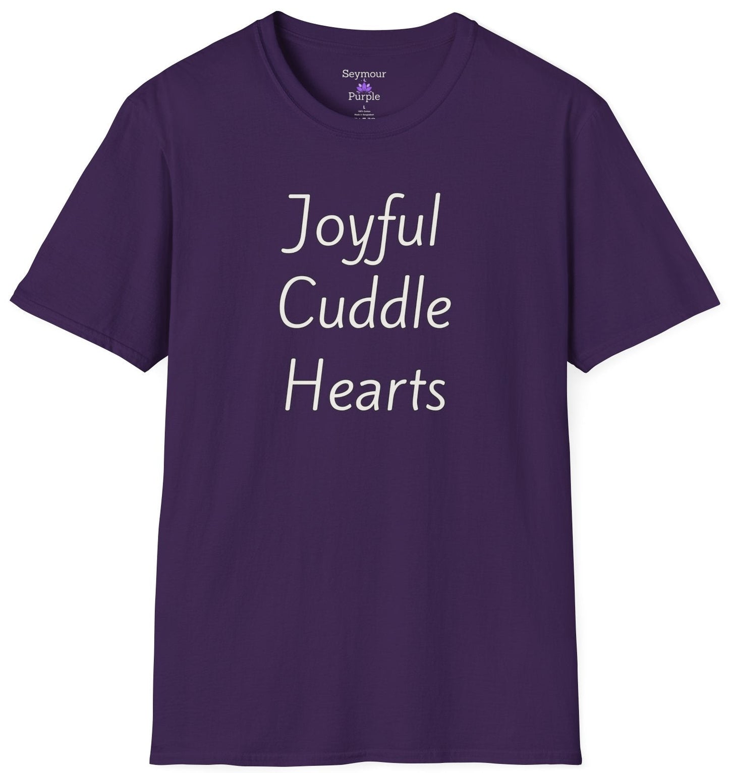 Joyful Cuddle Hearts - Unisex T-shirt - Soft Style 100% Cotton