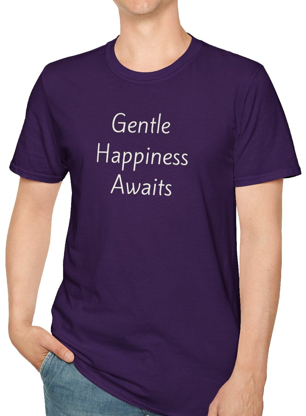 Gentle Happiness Awaits - Unisex T-shirt - Soft Style 100% Cotton