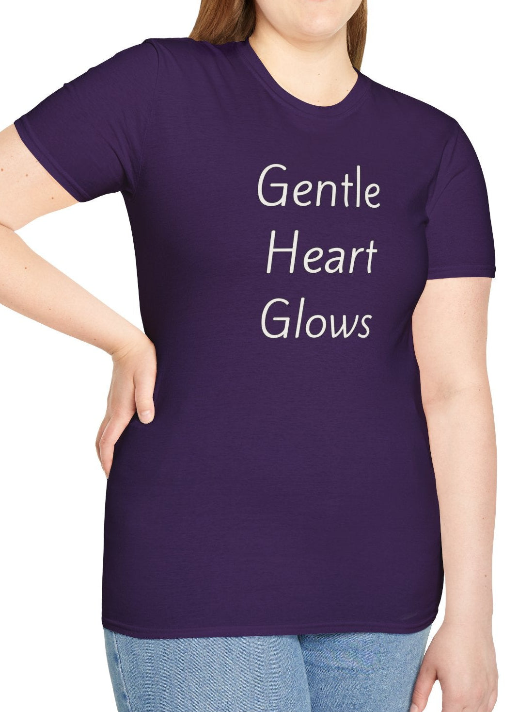 Gentle Heart Glows - Unisex T-shirt - Soft Style 100% Cotton