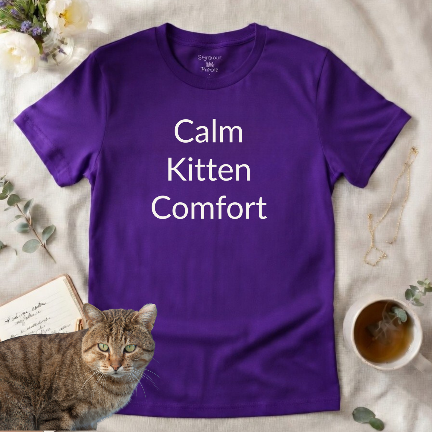 Calm Kitten Comfort - Unisex T-shirt - Soft Style 100% Cotton