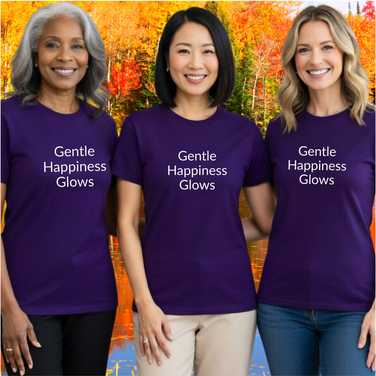 Gentle Happiness Glows - Unisex T-shirt - Soft Style 100% Cotton