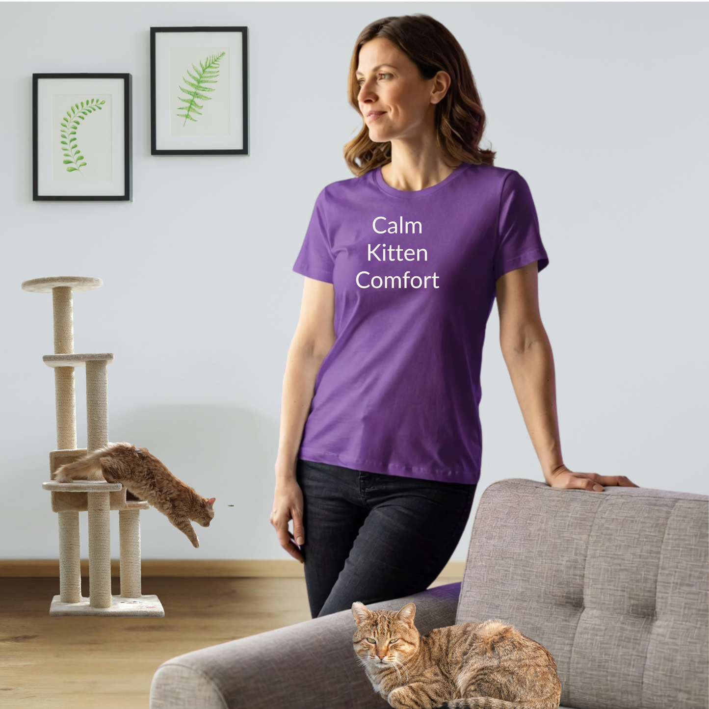Calm Kitten Comfort - Unisex T-shirt - Soft Style 100% Cotton