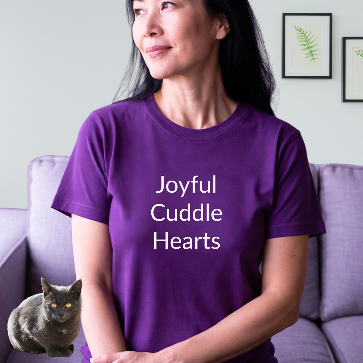 Joyful Cuddle Hearts - Unisex T-shirt - Soft Style 100% Cotton