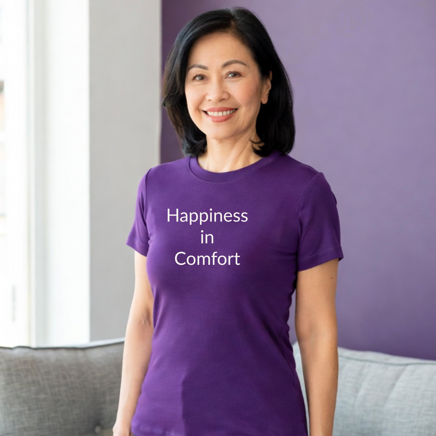 Happiness in Comfort - Unisex T-shirt - Soft Style 100% Cotton