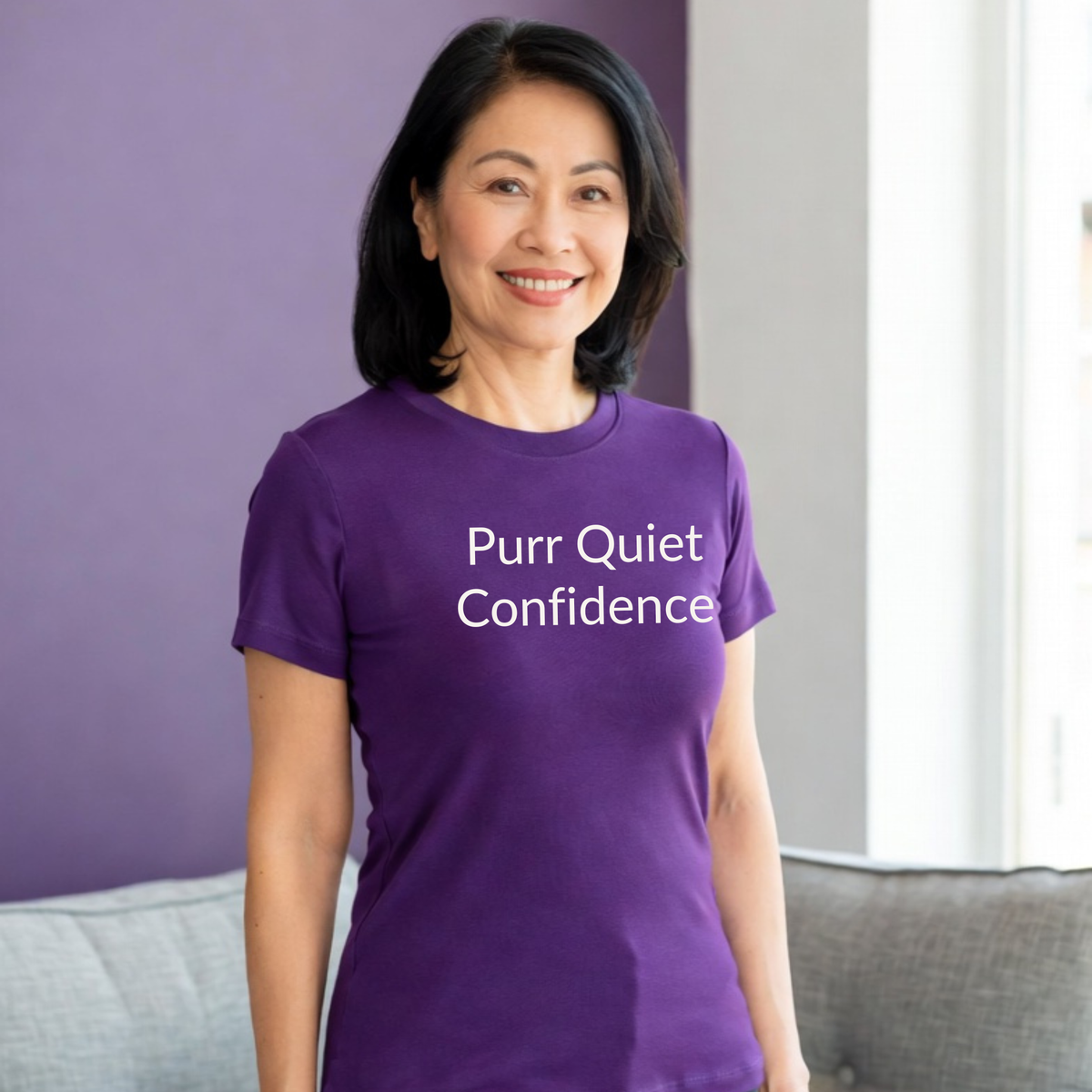 Purr Quiet Confidence - Unisex T-shirt - Soft Style 100% Cotton