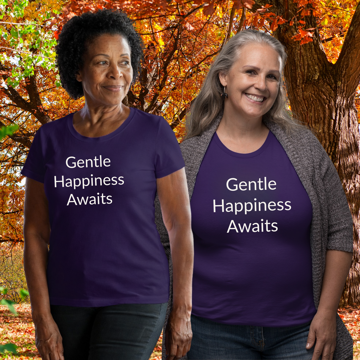 Gentle Happiness Awaits - Unisex T-shirt - Soft Style 100% Cotton