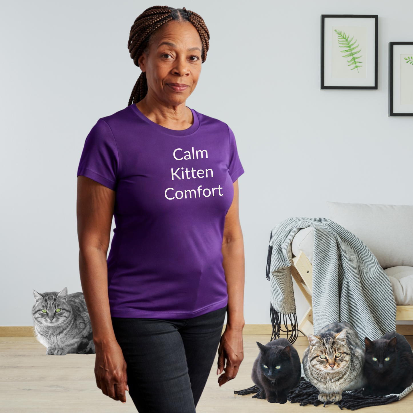 Calm Kitten Comfort - Unisex T-shirt - Soft Style 100% Cotton