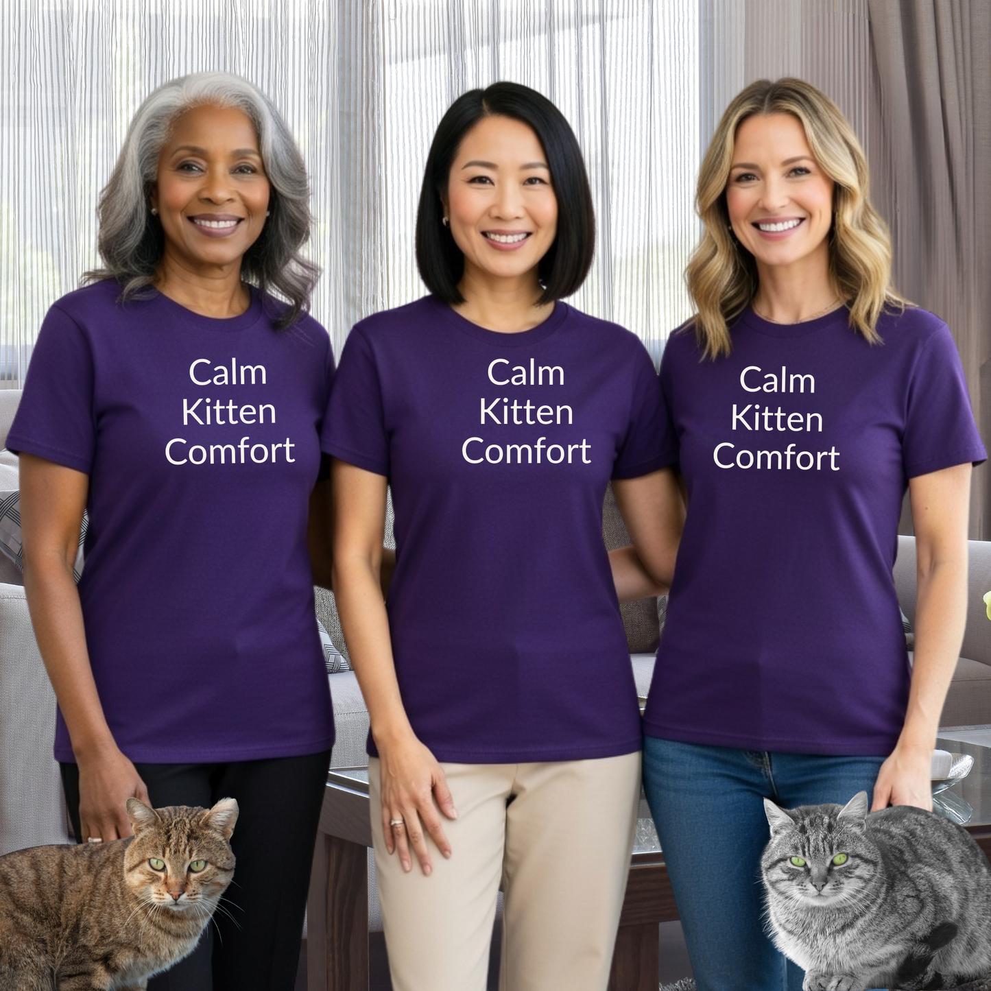 Calm Kitten Comfort - Unisex T-shirt - Soft Style 100% Cotton