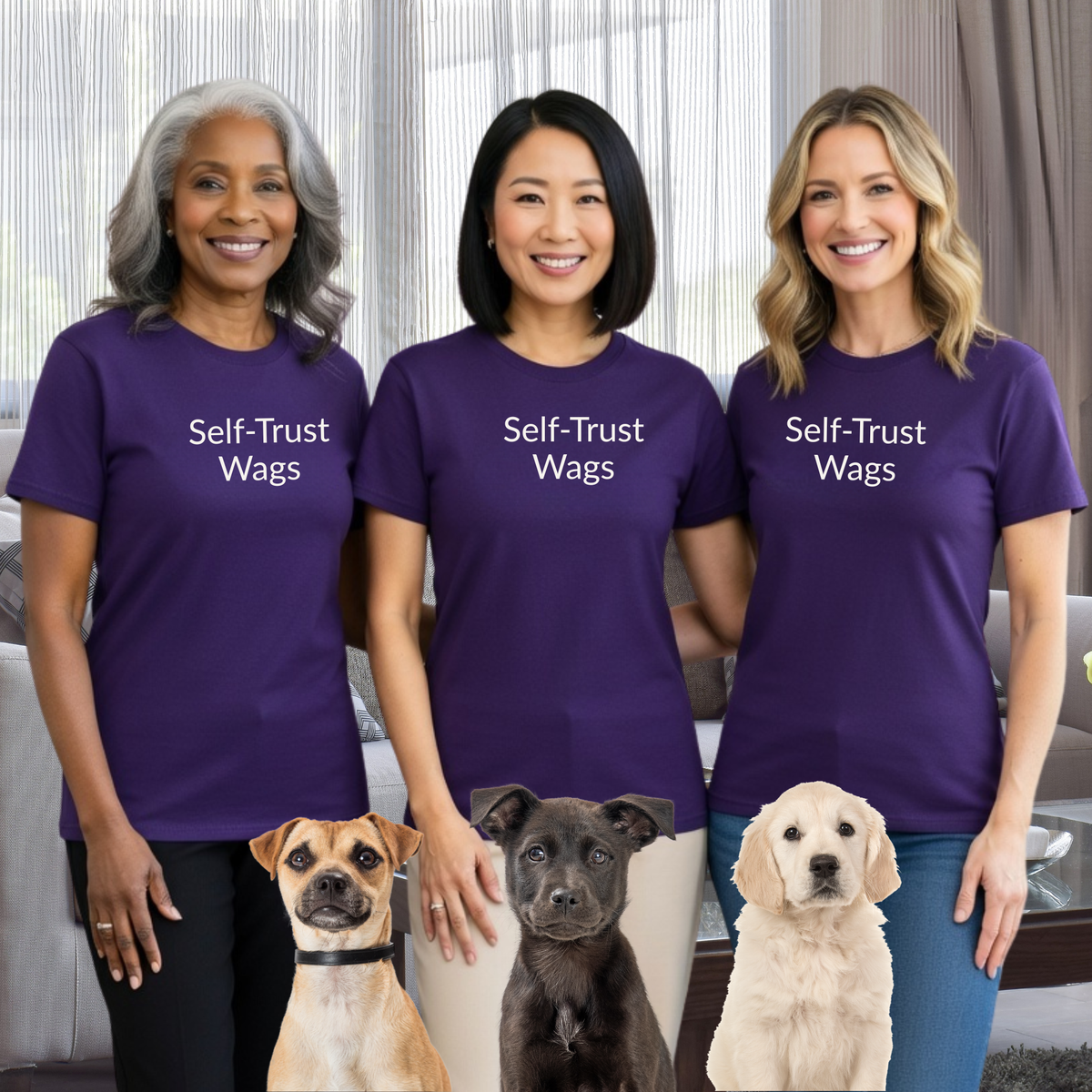 Self-Trust Wags - Unisex T-shirt - Soft Style 100% Cotton
