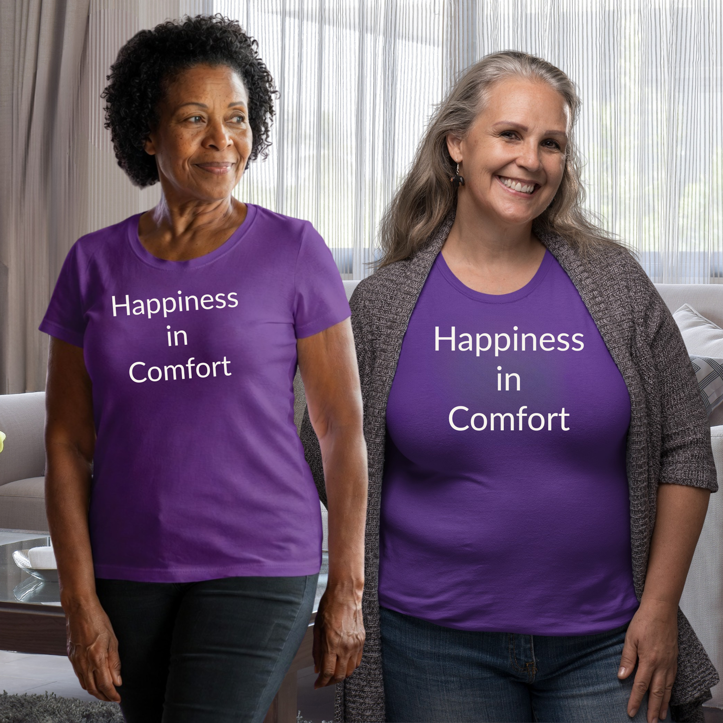 Happiness in Comfort - Unisex T-shirt - Soft Style 100% Cotton