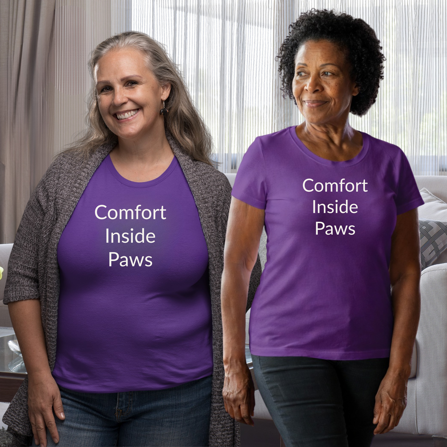 Comfort Inside Paws - Unisex T-shirt - Soft Style 100% Cotton