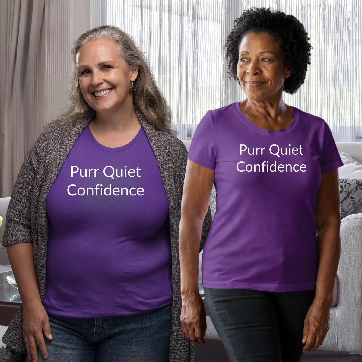 Purr Quiet Confidence - Unisex T-shirt - Soft Style 100% Cotton