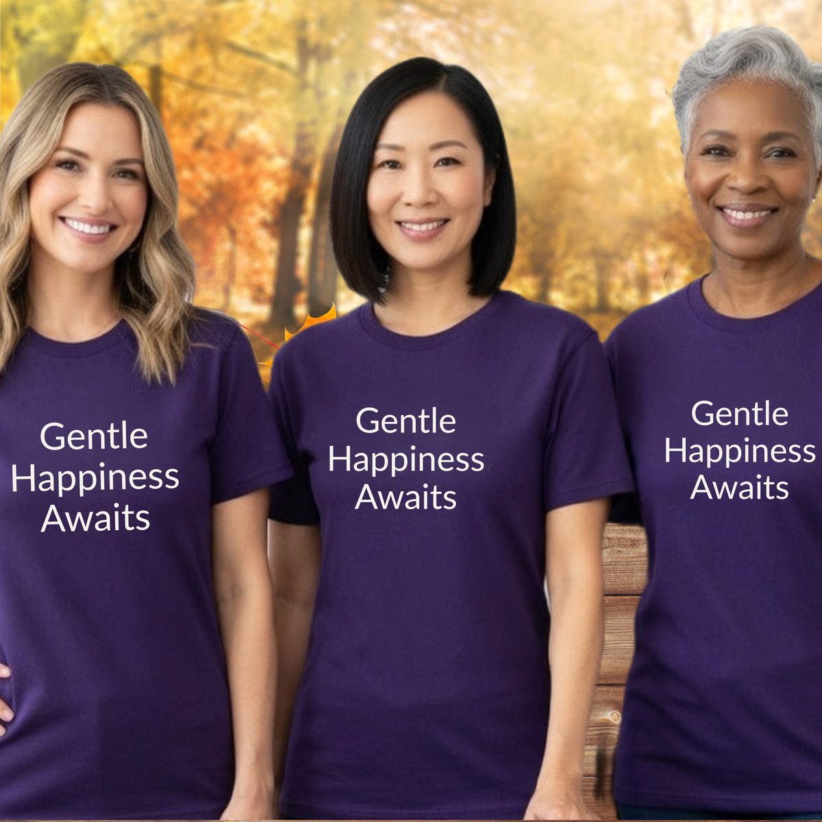 Gentle Happiness Awaits - Unisex T-shirt - Soft Style 100% Cotton