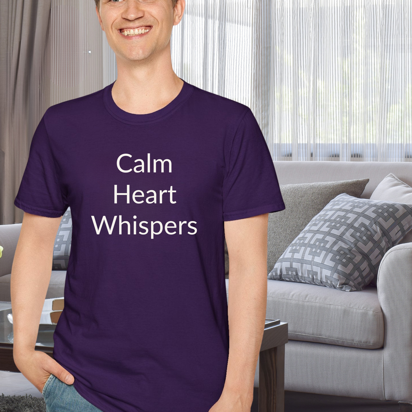 Calm Heart Whispers - Unisex T-shirt - Soft Style 100% Cotton